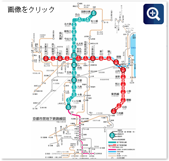 京都市営地下鉄路線図