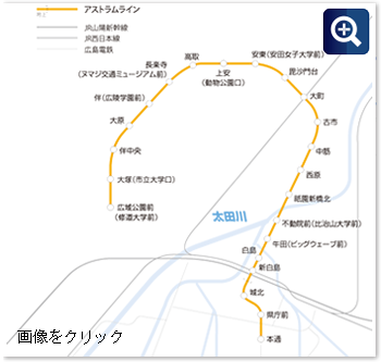 アストラムライン路線図