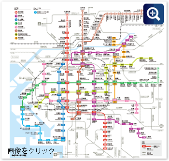 大阪市営地下鉄路線図